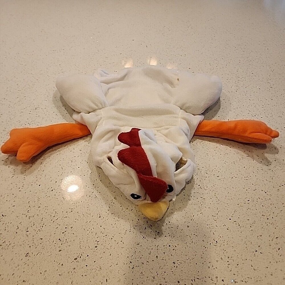 Pet Chicken Chicken Halloween Costume Medium Size 16 In White (Fits 10 Pound)